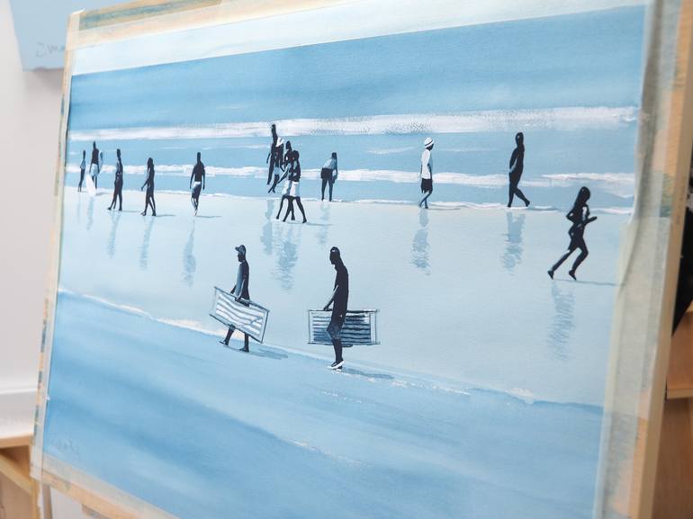 Original Contemporary Beach Painting by Carlos Martín