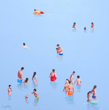 Original Modern Beach Paintings by Carlos Martín