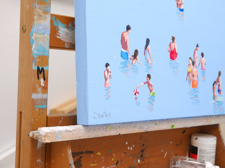 Original Figurative Beach Painting by Carlos Martín