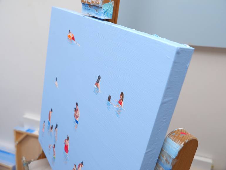 Original Figurative Beach Painting by Carlos Martín