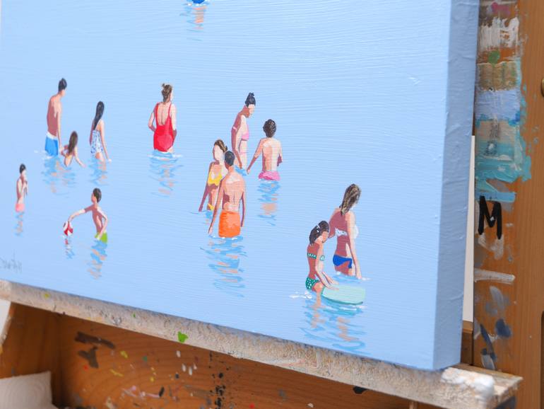 Original Figurative Beach Painting by Carlos Martín