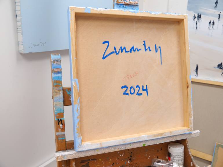 Original Figurative Beach Painting by Carlos Martín