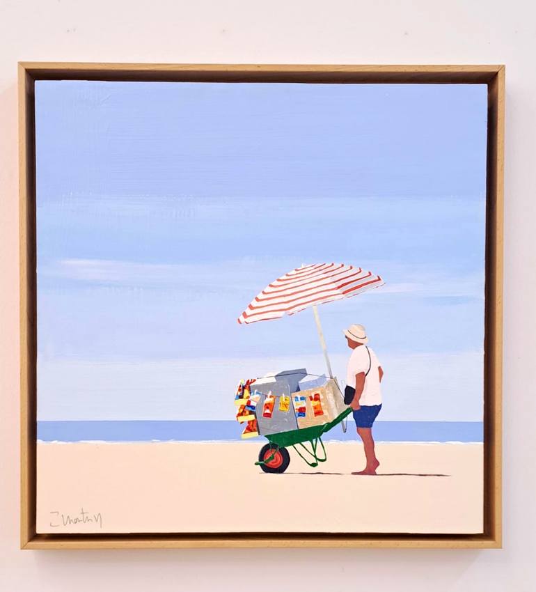 Original Figurative Beach Painting by Carlos Martín
