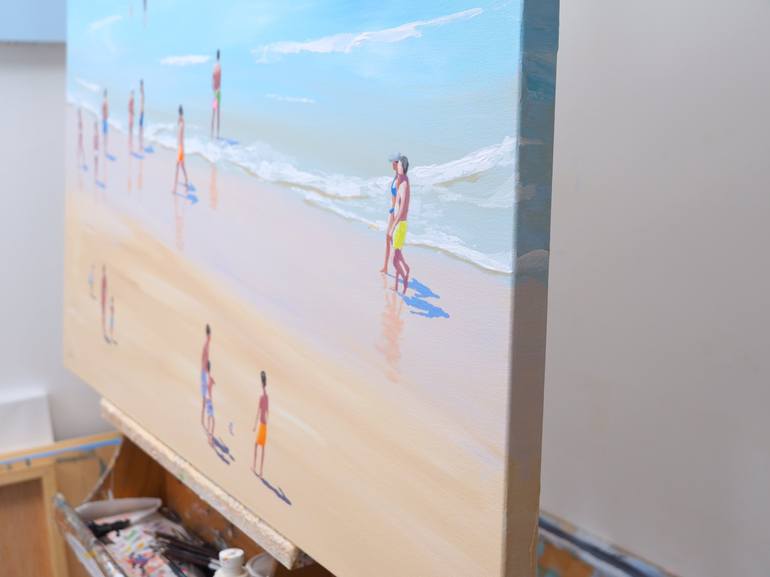 Original Contemporary Beach Painting by Carlos Martín