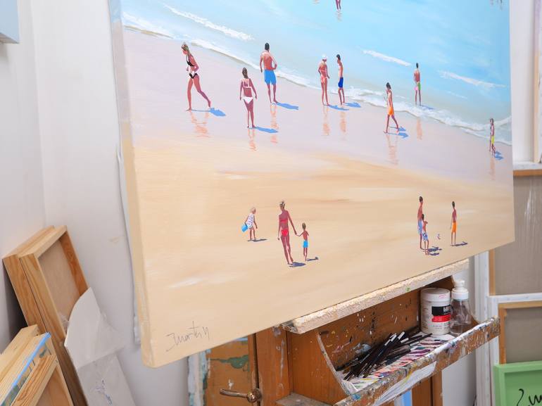 Original Contemporary Beach Painting by Carlos Martín