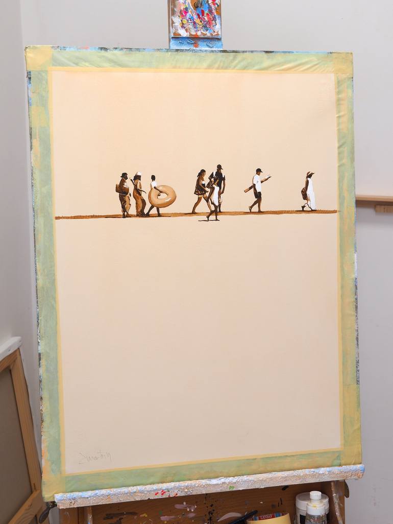 Original Contemporary Beach Painting by Carlos Martín
