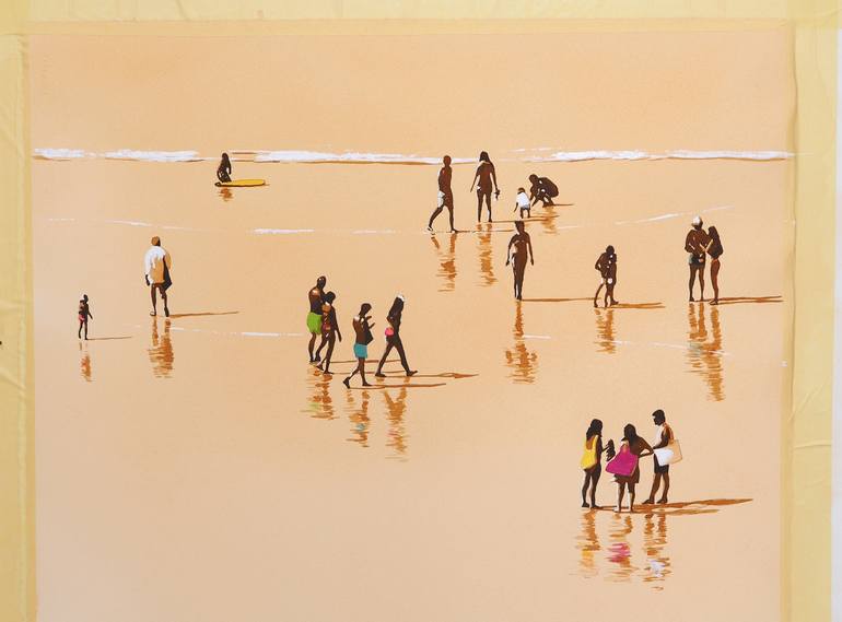 Original Contemporary Beach Painting by Carlos Martín