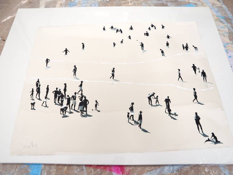 Original Contemporary Beach Painting by Carlos MartíN