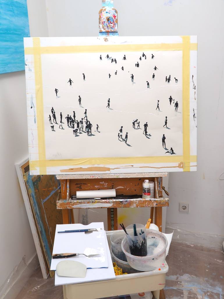 Original Contemporary Beach Painting by Carlos MartíN