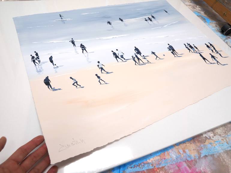 Original Contemporary Beach Painting by Carlos Martín