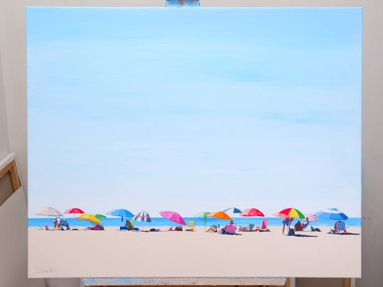 Original Contemporary Beach Painting by Carlos Martín
