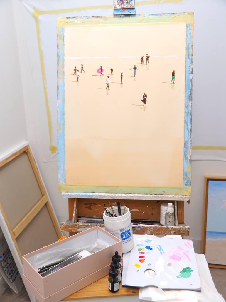 Original Contemporary Beach Painting by Carlos Martín