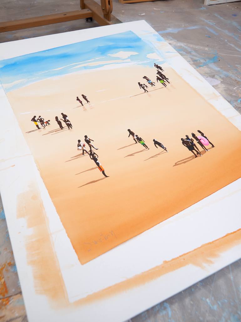 Original Contemporary Beach Painting by Carlos Martín