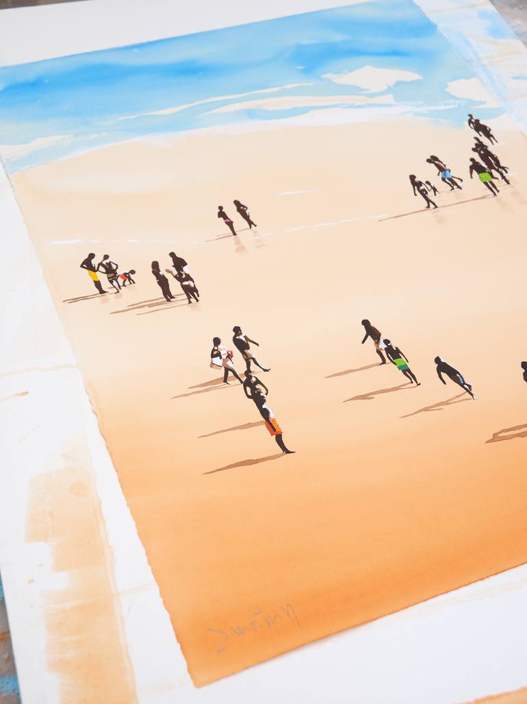 Original Contemporary Beach Painting by Carlos Martín