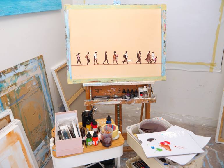 Original Contemporary Beach Painting by Carlos Martín