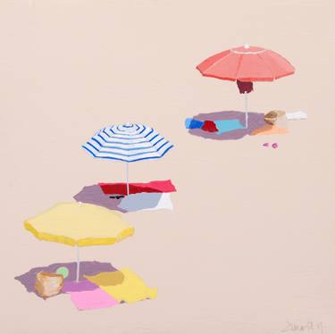 Original Figurative Beach Painting by Carlos Martín