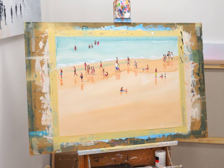 Original Contemporary Beach Painting by Carlos Martin