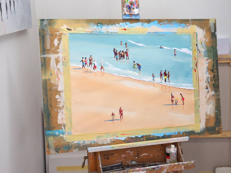 Original Contemporary Beach Painting by Carlos Martin