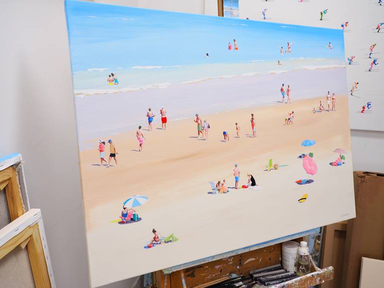 Original Contemporary Beach Painting by Carlos Martín