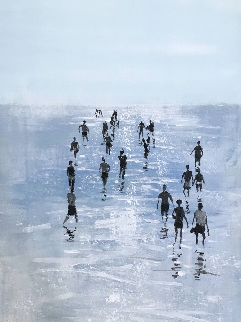 Original Conceptual Beach Painting by Carlos Martín