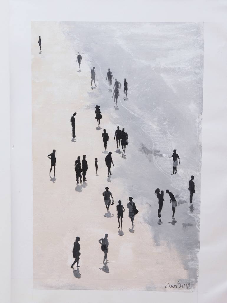 Original Beach Painting by Carlos Martín