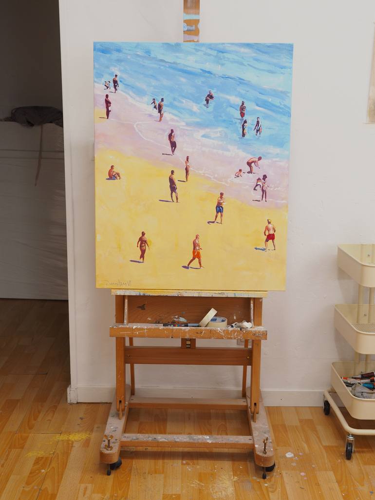 Original Beach Painting by Carlos Martín