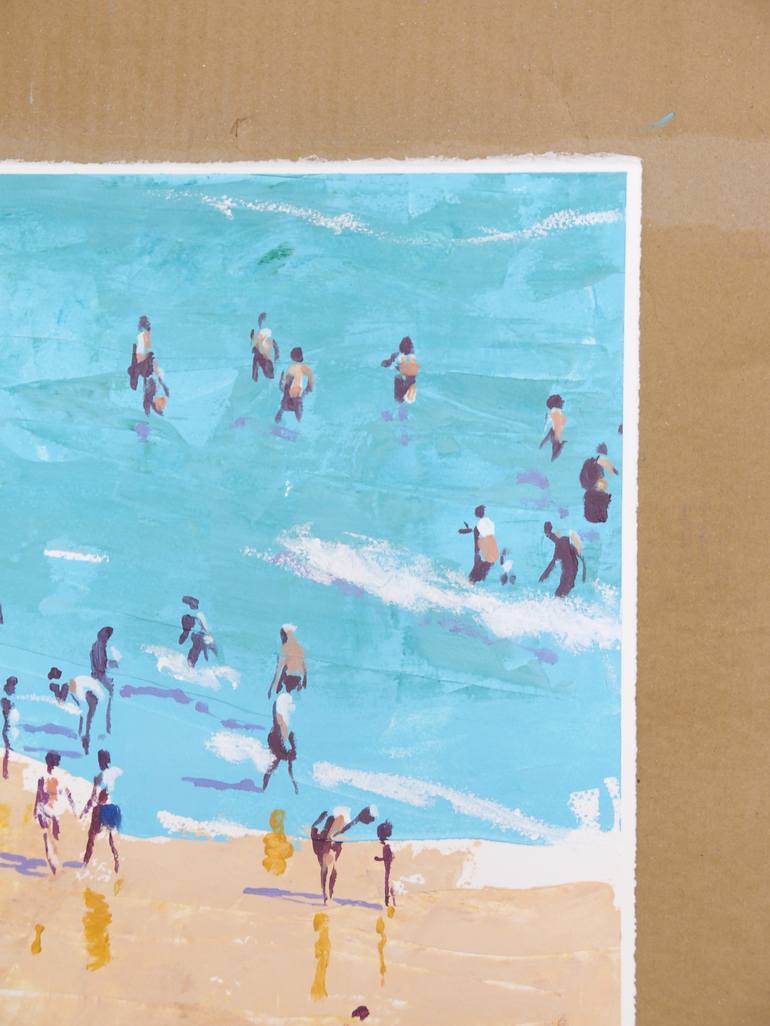 Original Figurative Beach Painting by Carlos Martín