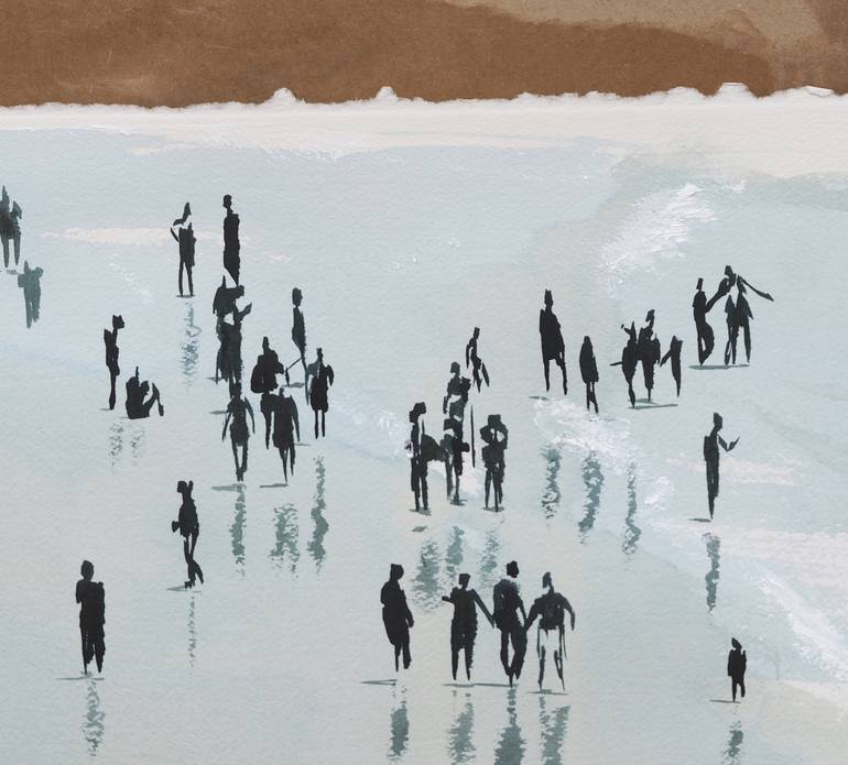 Original Conceptual Beach Painting by Carlos Martín