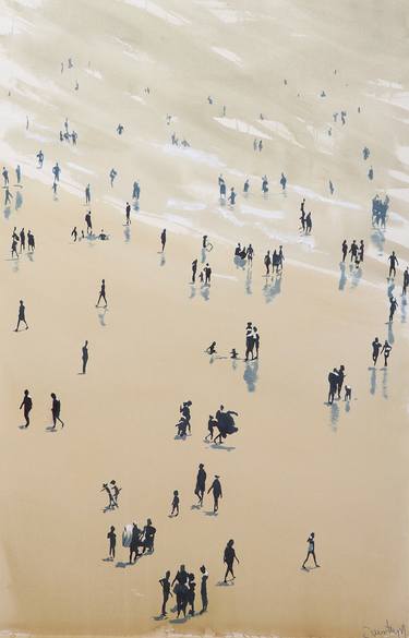 Original Conceptual Beach Paintings by Carlos Martín