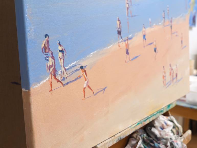 Original Figurative Beach Painting by Carlos Martín