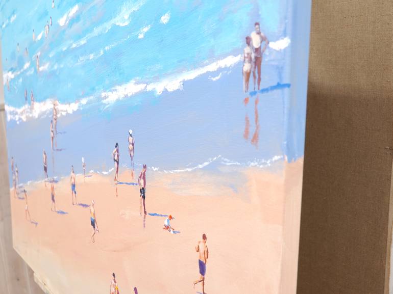 Original Figurative Beach Painting by Carlos Martín