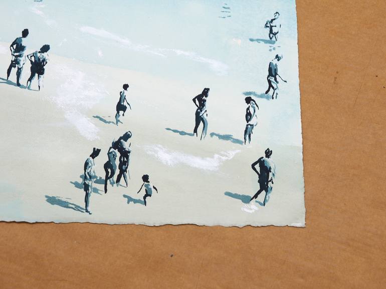 Original Conceptual Beach Painting by Carlos Martín