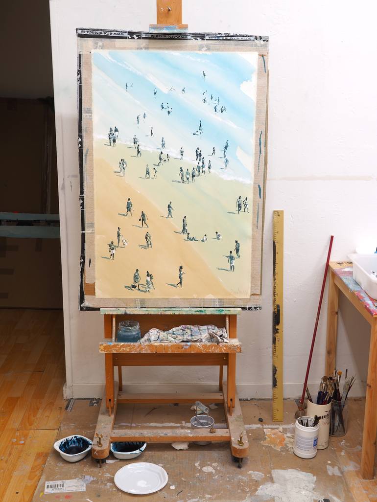 Original Beach Painting by Carlos Martín