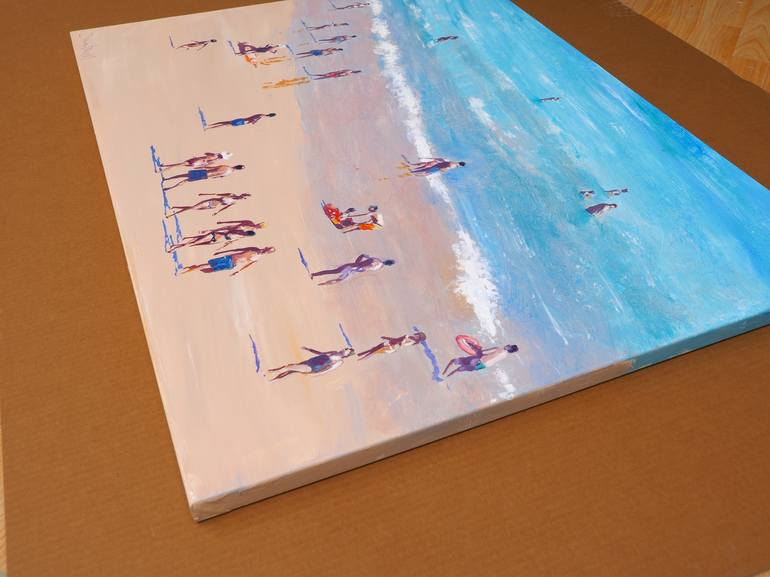 Original Figurative Beach Painting by Carlos Martín