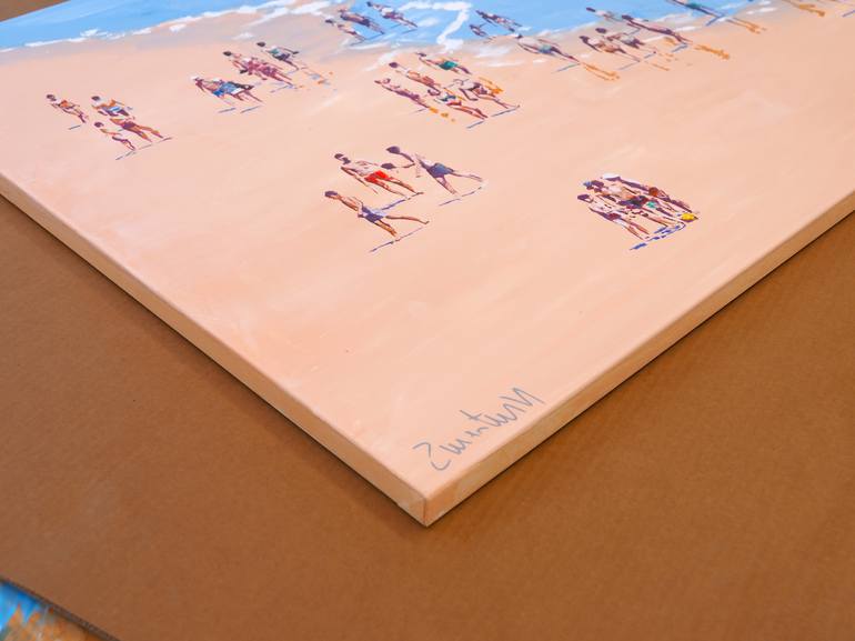 Original Figurative Beach Painting by Carlos Martín