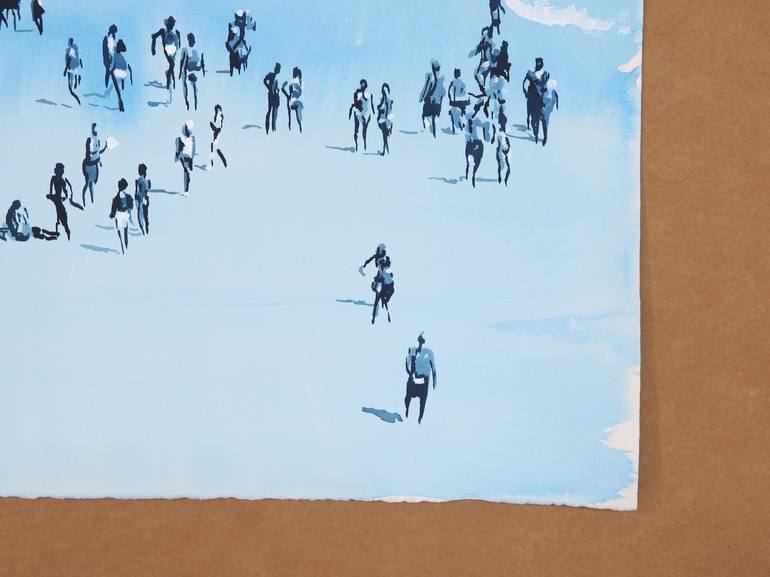 Original Figurative Beach Painting by Carlos Martín