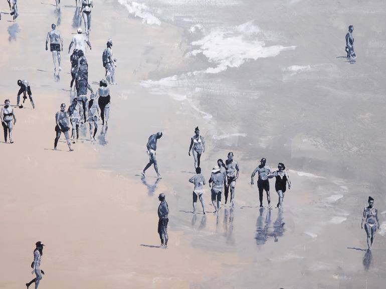 Original Figurative Beach Painting by Carlos Martín