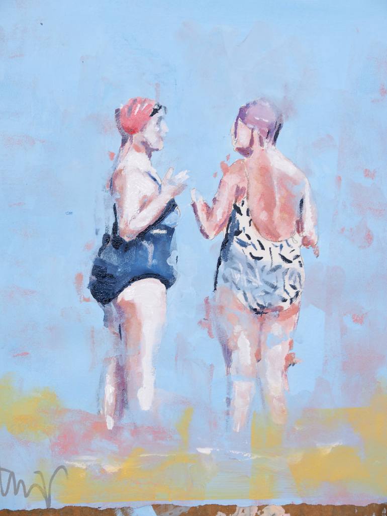 Original Figurative Beach Painting by Carlos Martín