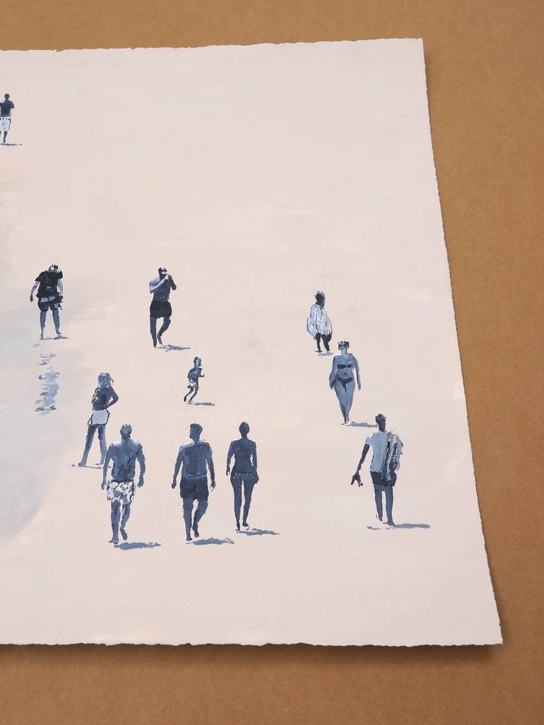 Original Conceptual Beach Painting by Carlos Martín