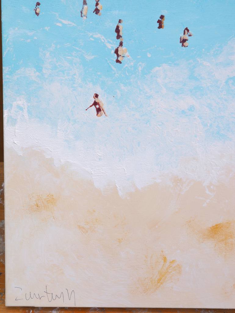 Original Figurative Beach Painting by Carlos Martín