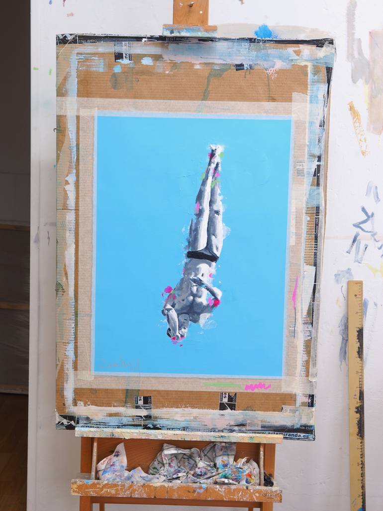 Original Conceptual Sport Painting by Carlos Martín