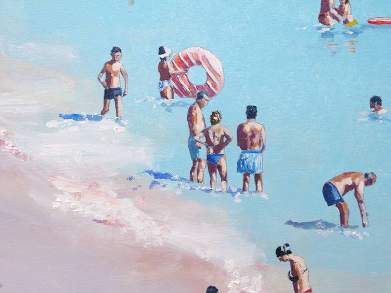 Original Figurative Beach Painting by Carlos Martín