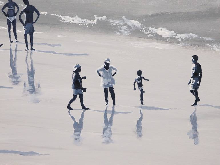 Original Figurative Beach Painting by Carlos Martín