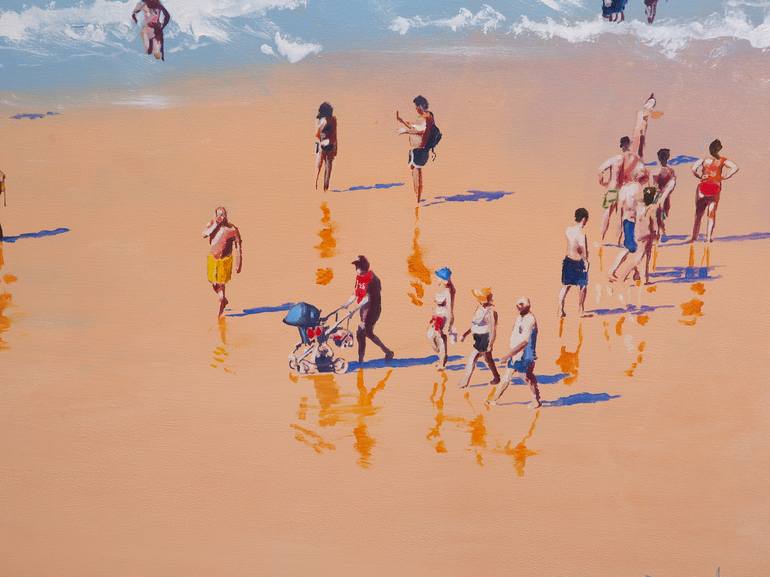 Original Figurative Beach Painting by Carlos Martín