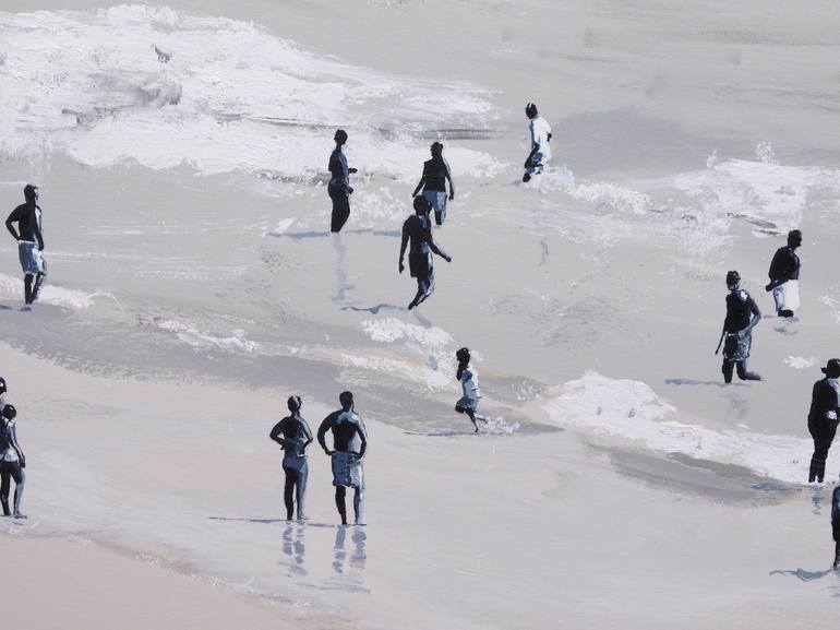 Original Figurative Beach Painting by Carlos Martín