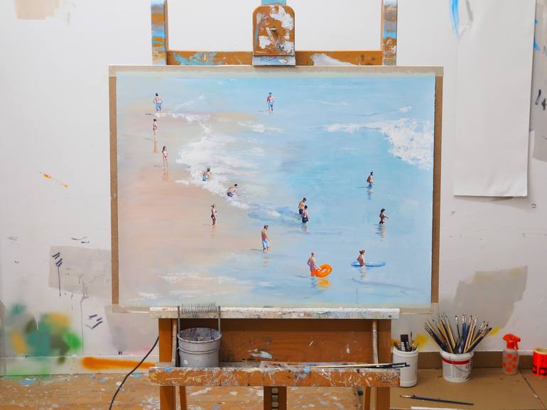 Original Beach Painting by Carlos Martín