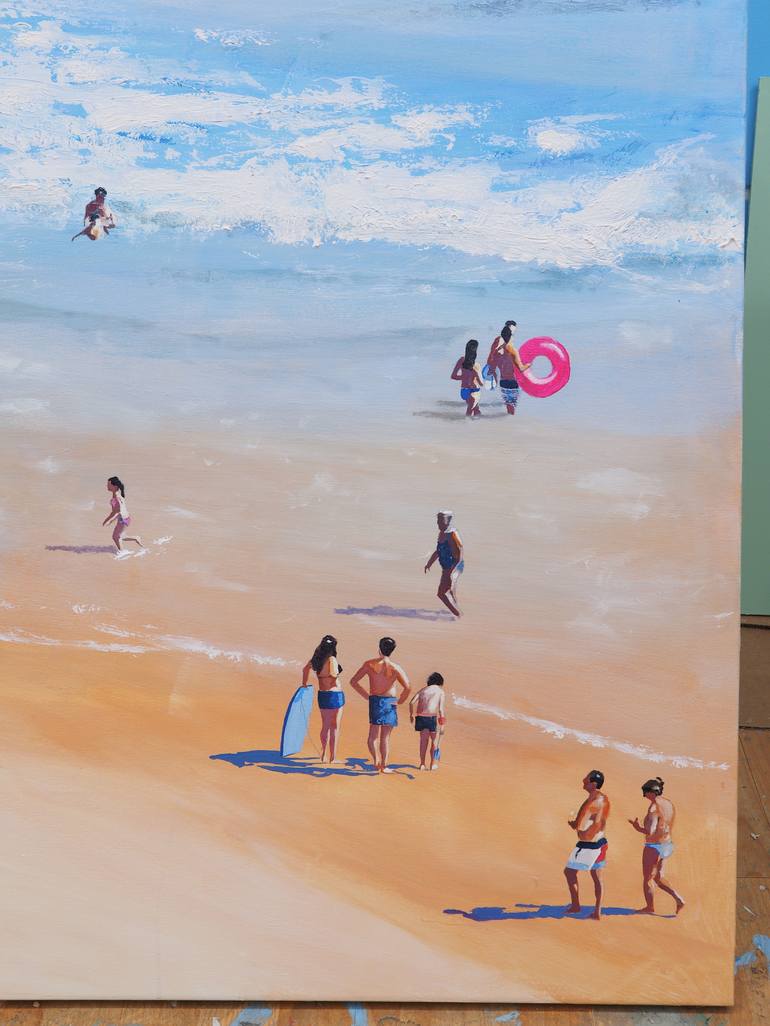 Original Beach Painting by Carlos Martín