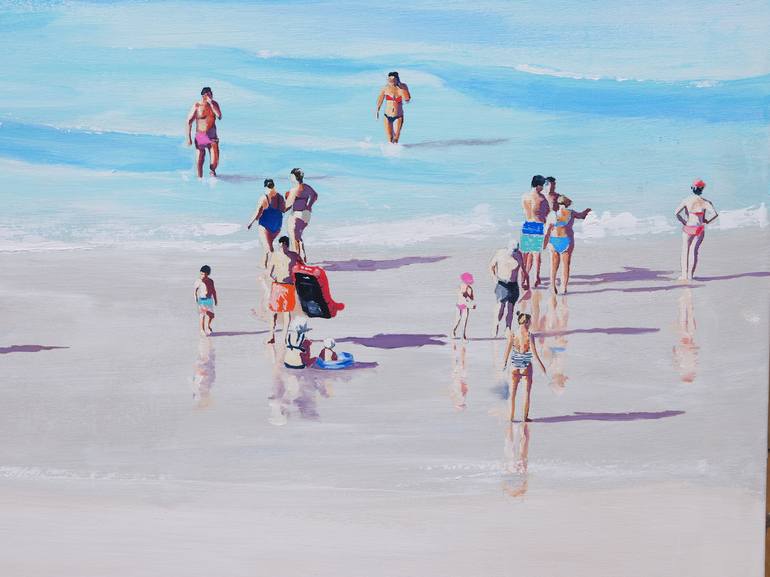 Original Beach Painting by Carlos Martín