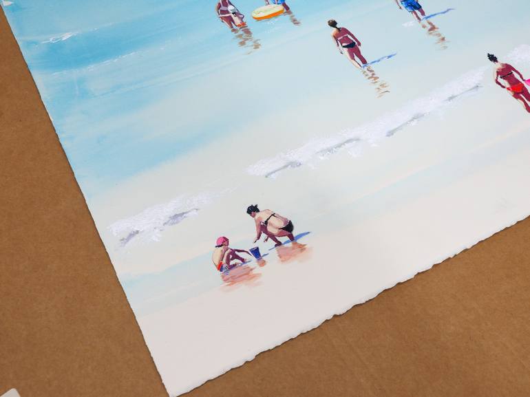 Original Figurative Beach Painting by Carlos Martín