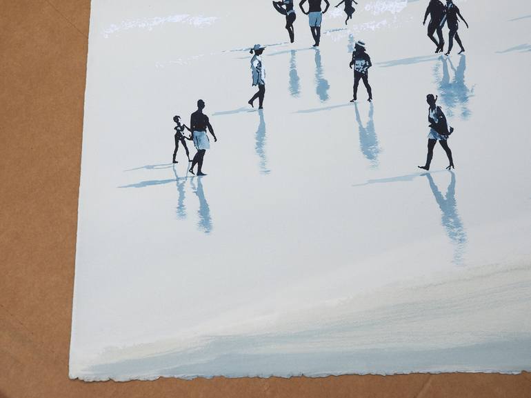 Original Figurative Beach Painting by Carlos Martín